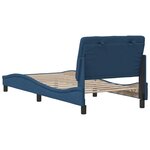 vidaXL Cadre de lit sans matelas bleu 90x190 cm tissu