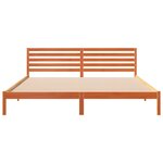 vidaXL Cadre de lit avec tête de lit Brun cire 200 x 210 cm Pin massif