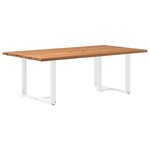 vidaXL Table à manger et bord naturel bois massif chêne rectangulaire