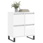 vidaXL Buffet Blanc brillant 60x35x70 cm Bois d'ingénierie