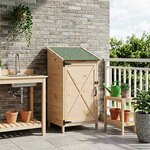 vidaXL Abri de jardin avec toit Naturel 59 5 x 56 x 113 5 cm