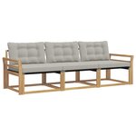vidaXL Ensemble de canapés d'extérieur 3 pc Blanc et gris clair