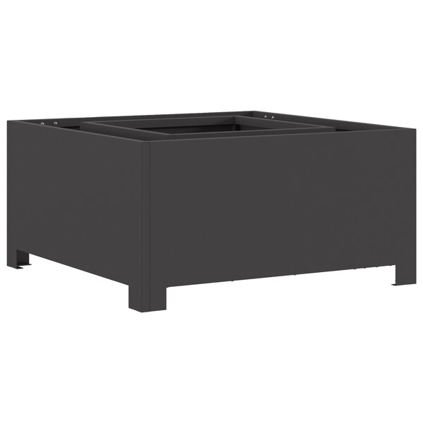 vidaXL Foyer Carré Noir 60x60x30 cm Acier