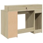vidaXL Bureau avec lumières LED chêne sonoma bois d'ingénierie
