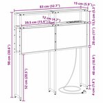 vidaXL Tête de lit de rangement Chêne noir 80 cm Bois d'ingénierie