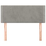 vidaXL Tête de lit Gris clair 90x5x78/88 cm Velours