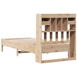 vidaXL Lit bibliothèque sans matelas 75x190 cm bois de pin massif