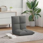 vidaXL Fauteuil de sol ajustable Gris foncé Velours