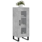 vidaXL Buffet Gris béton 34 5x34x90 cm Bois d'ingénierie