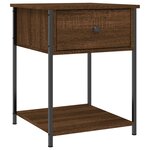 vidaXL Tables de chevet 2 Pièces chêne marron 44x45x58 cm bois ingénierie