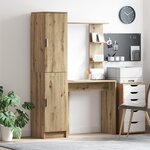 vidaXL Bureau avec rangement Chêne artisan Bois d'ingénierie