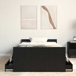 vidaXL Cadre de lit Chêne noir 203 x 93 x 50 cm Bois d'ingénierie