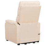 vidaXL Fauteuil Crème Tissu