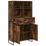 vidaXL Buffet 2 Pièces Chêne Fumé 81 x 36 x 150.5 cm Bois d'ingénierie