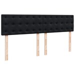 vidaXL Sommier à lattes de lit avec matelas Noir 180x200 cm Velours