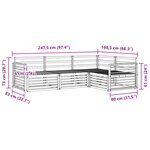 vidaXL Ensemble de canapés d'extérieur 4 pc Naturel