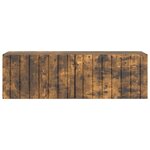 vidaXL Meuble TV mural 98 x 31 x 30 cm Chêne fumé Bois d'ingénierie