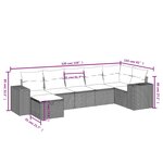 vidaXL Salon de jardin avec coussins 8Pièces mélange beige résine tressée