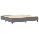 vidaXL Lit à ressorts Box Gris clair 200x200 cm Tissu velours côtelé