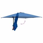vidaXL Parasol de jardin Bleu  Noir 248.5 x 247.5 x 160 cm
