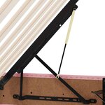 vidaXL Lit de rangement LED avec matelas Rose 90 x 190 cm Velours