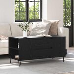 vidaXL Table basse Chêne noir 102 x 44 5 x 50 cm Bois d'ingénierie