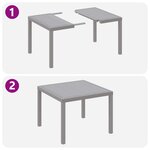 vidaXL Ensemble salle à manger jardin 5 pièces gris clair en poly rotin