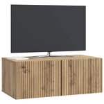 vidaXL Meuble TV mural Montage mural Chêne artisanal 78 5 x 41 x 30 cm