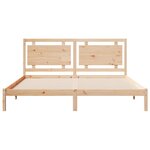 vidaXL Cadre de lit extra long sans matelas 180x210 cm bois massif