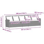 vidaXL Canapé de jardin avec coussins 5 places beige résine tressée