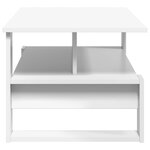 vidaXL Table basse Blanc 90 x 50 x 40 cm Bois d'ingénierie