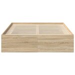 vidaXL Cadre de lit chêne sonoma 135x190 cm double