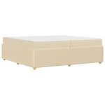 vidaXL Cadre de lit avec matelas Crème 200 x 200 cm tissu