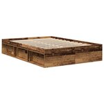 vidaXL Cadre de lit sans matelas chêne fumé 120x200 cm