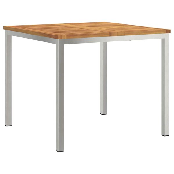 vidaXL Table à manger d'extérieur Marron Bois d'acacia massif
