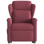 vidaXL Fauteuil inclinable rouge bordeaux tissu