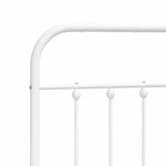 vidaXL Cadre de lit métal avec tête de lit/pied de lit blanc 193x203cm