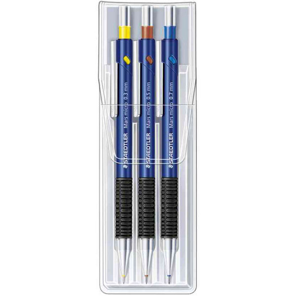 Portemines, en étui de 3, avec gomme, pointe rentrante STAEDTLER