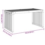 vidaXL Table d'appoint de jardin 70x37 5x35 5 cm en teck massif