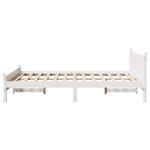 vidaXL Cadre de lit sans matelas blanc 150x200 cm bois de pin massif