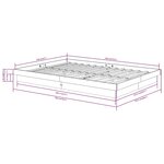 vidaXL Cadre de lit sans matelas blanc bois massif