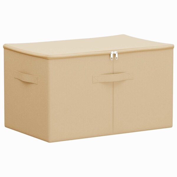 vidaXL Boîte de rangement Tissu intissé 60 x 43 x 35 cm 90 3 L Crème
