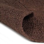vidaXL Tapis fait à la main Jute Rond 120 cm Marron