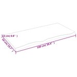 vidaXL Étagère murale 100x50x2 cm bois de chêne massif non traité