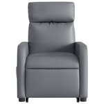 vidaXL Fauteuil inclinable électrique gris similicuir