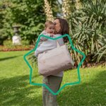 Sac à langer Pocketstyle - Plan à langer  Housse isotherme  Pochette  Attaches-poussette  Crème