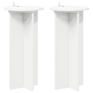 vidaXL Support de Plante 2 pièces Blanc Ø29 5 x 60 cm