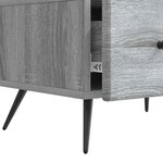 vidaXL Meuble TV Sonoma gris 147 x 34 5 x 30 cm Bois d'ingénierie