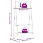 vidaXL Porte-vêtement avec étagères 96x45 5x150 5 cm bambou