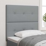vidaXL Tête de Lit LED avec des lumières à LED Gris clair 100 cm tissu